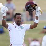 Hodge’s Gritty Hundred Keeps West Indies Alive in the Test