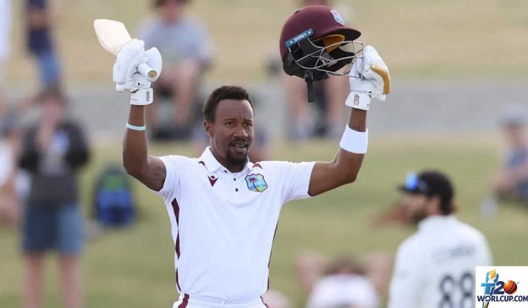 Hodge’s Gritty Hundred Keeps West Indies Alive in the Test